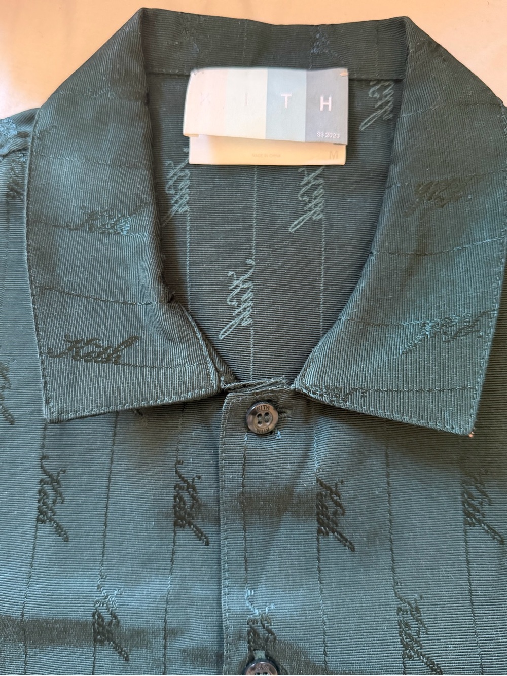 Kith stadium Button-Up Shirt with Script Jacquard